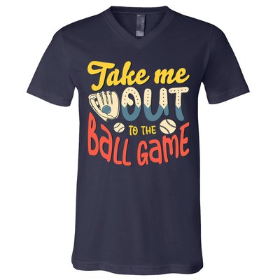 Take me out to the ball game for a Baseball Fan Baseball V-Neck T-Shirt
