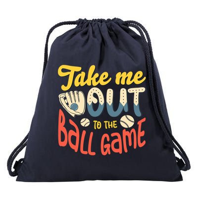 Take me out to the ball game for a Baseball Fan Baseball Drawstring Bag
