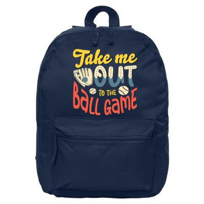 Take me out to the ball game for a Baseball Fan Baseball 16 in Basic Backpack