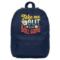 Take me out to the ball game for a Baseball Fan Baseball 16 in Basic Backpack