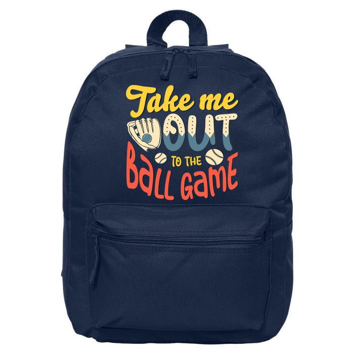 Take me out to the ball game for a Baseball Fan Baseball 16 in Basic Backpack