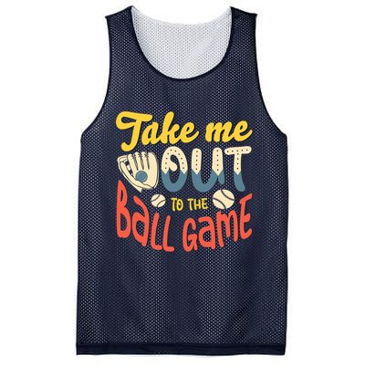 Take me out to the ball game for a Baseball Fan Baseball Mesh Reversible Basketball Jersey Tank