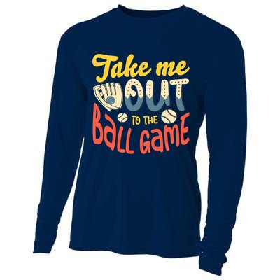 Take me out to the ball game for a Baseball Fan Baseball Cooling Performance Long Sleeve Crew