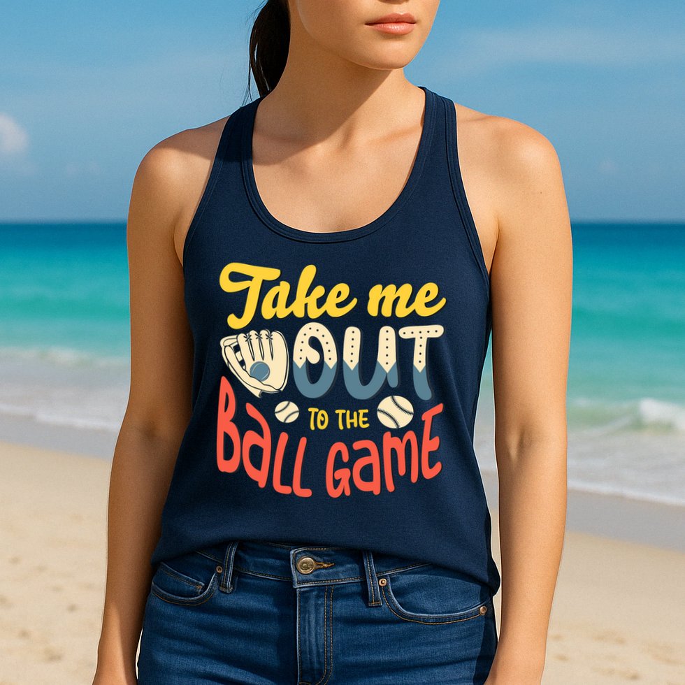 Take me out to the ball game for a Baseball Fan Baseball Womens Tank Top
