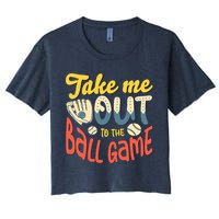 Take me out to the ball game for a Baseball Fan Baseball Women's Crop Top Tee