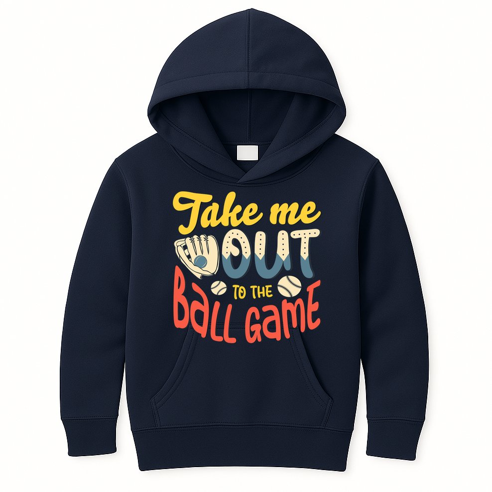 Take me out to the ball game for a Baseball Fan Baseball Kids Hoodie