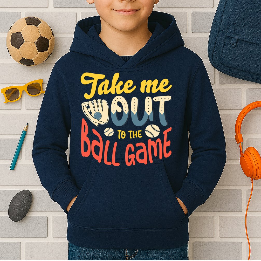 Take me out to the ball game for a Baseball Fan Baseball Kids Hoodie