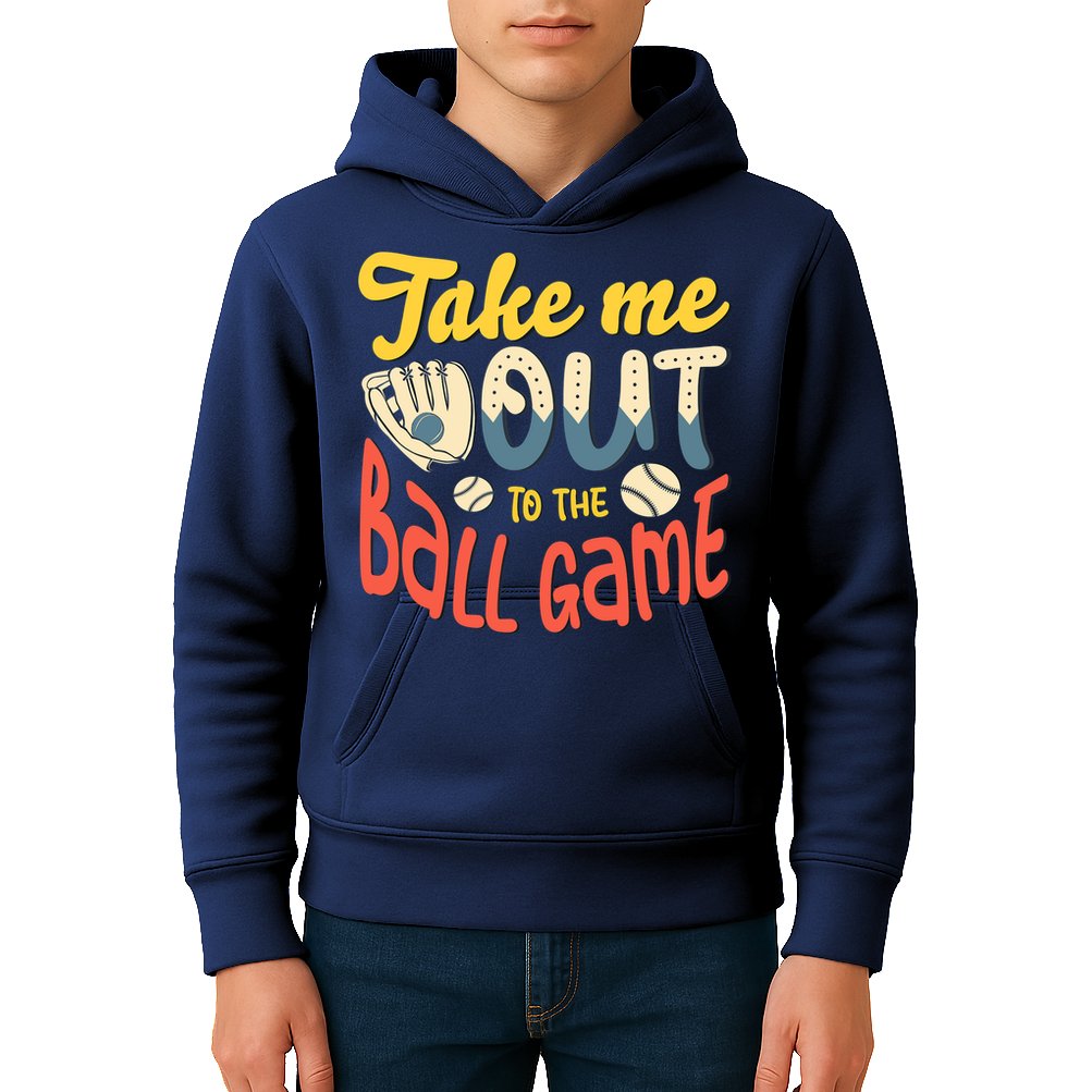 Take me out to the ball game for a Baseball Fan Baseball Kids Hoodie