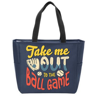 Take me out to the ball game for a Baseball Fan Baseball Zip Tote Bag