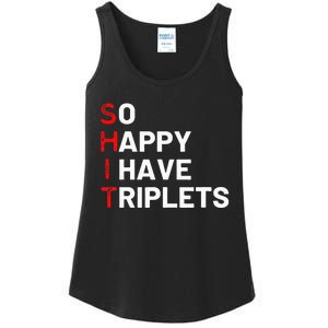 Triplet Mom Of Triplets Funny Triplet Mama Triplet Dad Ladies Essential Tank