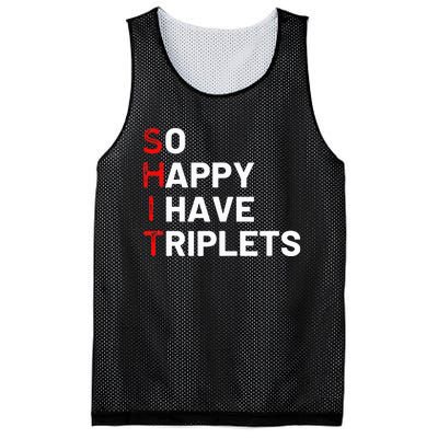 Triplet Mom Of Triplets Funny Triplet Mama Triplet Dad Mesh Reversible Basketball Jersey Tank