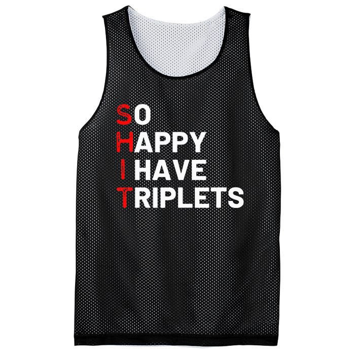 Triplet Mom Of Triplets Funny Triplet Mama Triplet Dad Mesh Reversible Basketball Jersey Tank