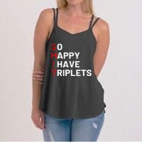 Triplet Mom Of Triplets Funny Triplet Mama Triplet Dad Women's Strappy Tank