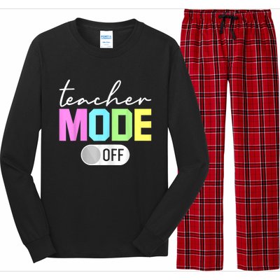 Teacher Mode Off End Of The Year Hello Summer Funny Long Sleeve Pajama Set