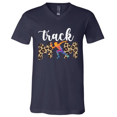 Track Mom Of A Track And Field Athlete Track Mama V-Neck T-Shirt