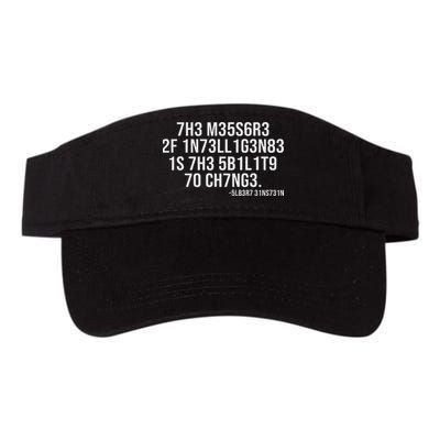 The Measure Of Intelligence Coded Motivational Science Quote Valucap Bio-Washed Visor