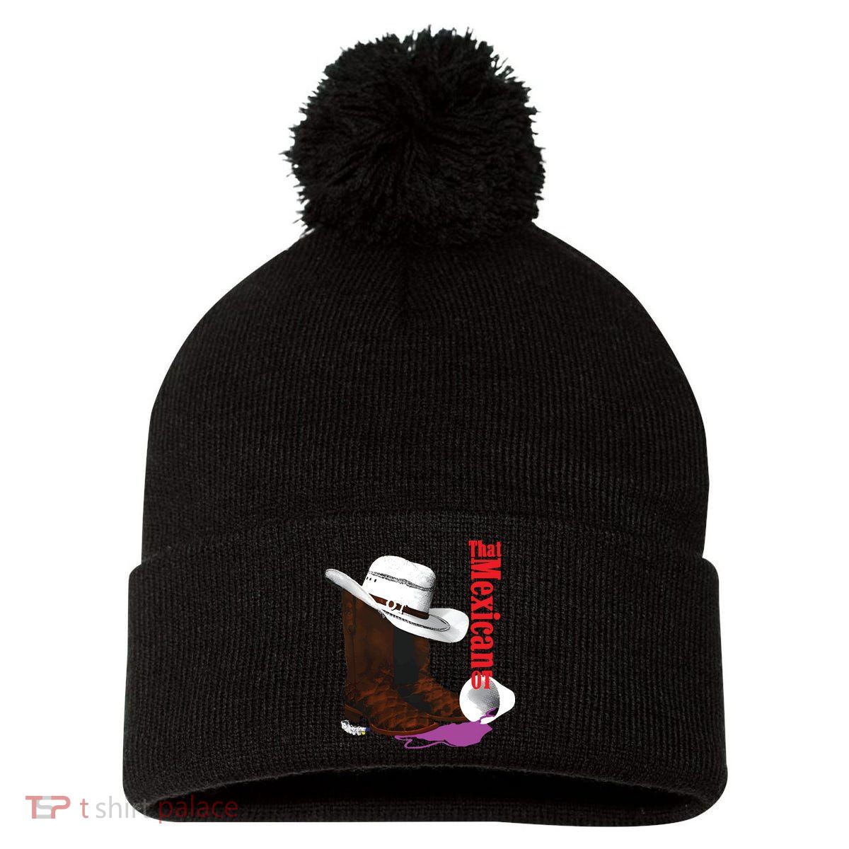 That Mexican Ot Cowboy Pom Pom 12in Knit Beanie