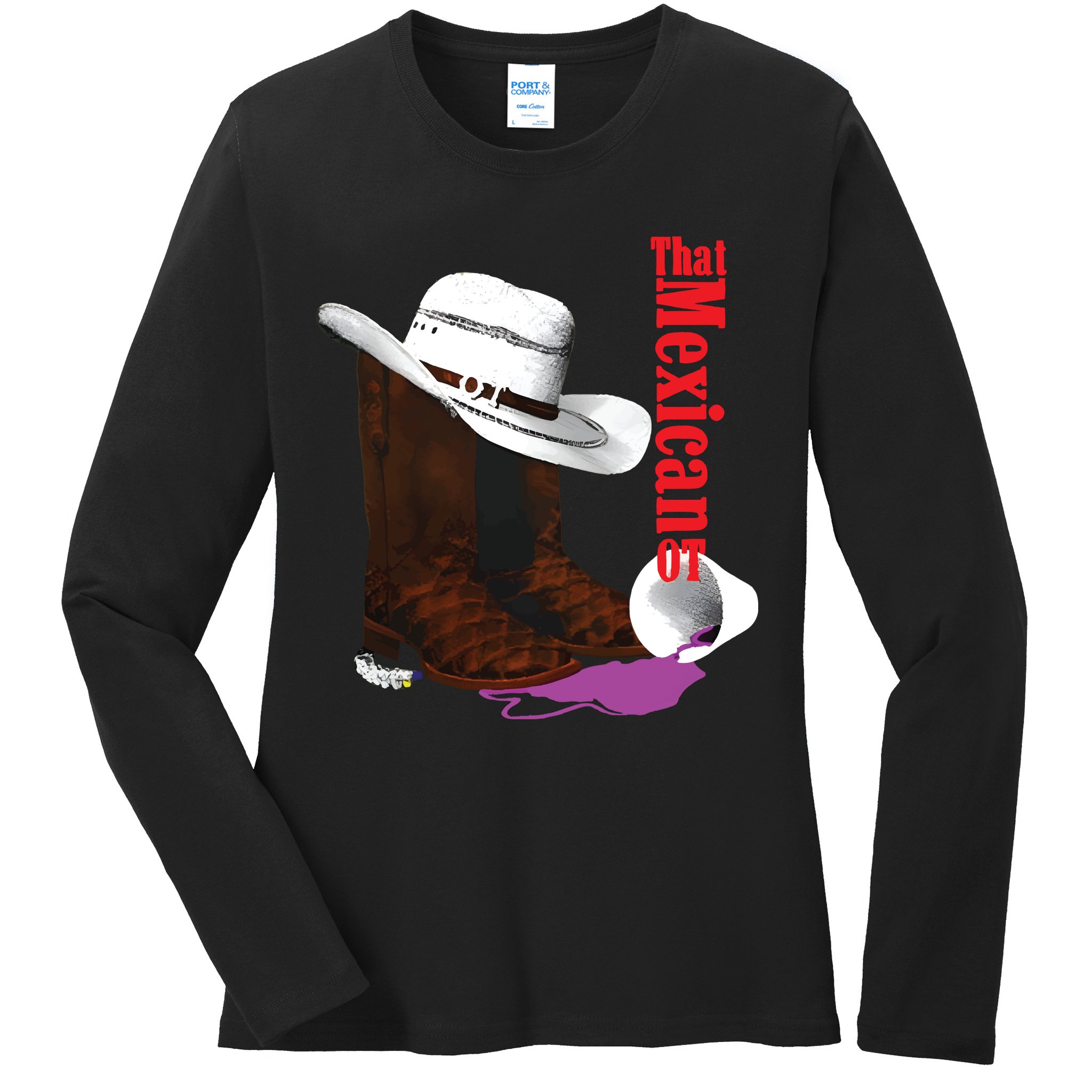 That Mexican Ot Cowboy Ladies Long Sleeve Shirt