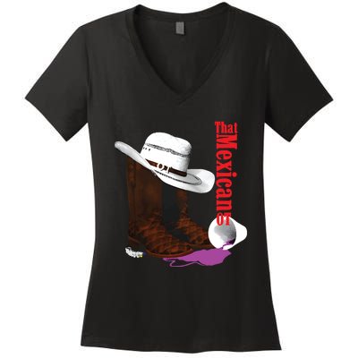 That Mexican Ot Cowboy Women's V-Neck T-Shirt