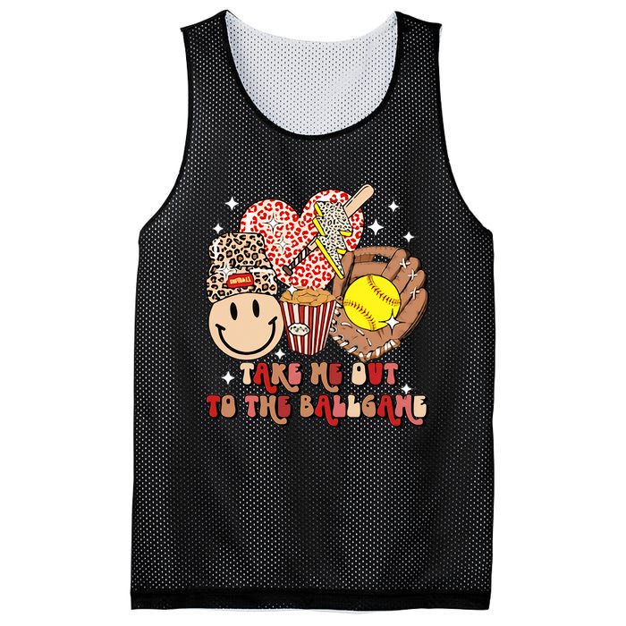 Take Me Out To The Ballgame Game Day Football Season Football Team Mesh Reversible Basketball Jersey Tank