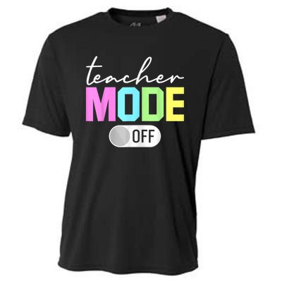 Teacher Mode Off End Of The Year Hello Summer Funny Cooling Performance Crew T-Shirt