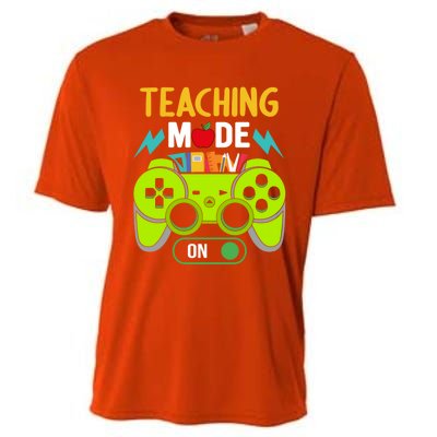 Teaching Mode On Gamer Back To School First Days Gift Cooling Performance Crew T-Shirt