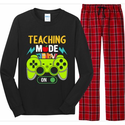 Teaching Mode On Gamer Back To School First Days Gift Long Sleeve Pajama Set