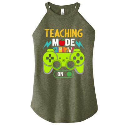 Teaching Mode On Gamer Back To School First Days Gift Women's Perfect Tri Rocker Tank