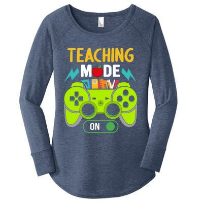 Teaching Mode On Gamer Back To School First Days Gift Women's Perfect Tri Tunic Long Sleeve Shirt