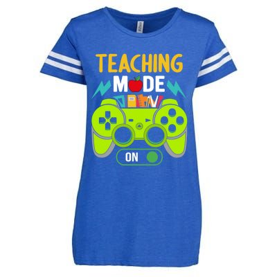 Teaching Mode On Gamer Back To School First Days Gift Enza Ladies Jersey Football T-Shirt