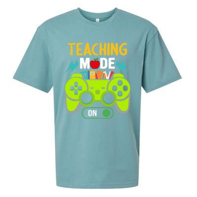 Teaching Mode On Gamer Back To School First Days Gift Sueded Cloud Jersey T-Shirt