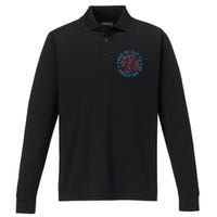 Take Me Out To The Ballpark Leopard Baseball Mom Retro Baseball Game Day Performance Long Sleeve Polo