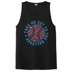 Take Me Out To The Ballpark Leopard Baseball Mom Retro Baseball Game Day PosiCharge Competitor Tank