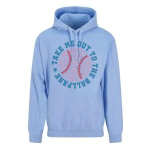 Take Me Out To The Ballpark Leopard Baseball Mom Retro Baseball Game Day Unisex Surf Hoodie