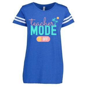 Teacher Mode Off Happy Last Day Of School Summer Break Funny Enza Ladies Jersey Football T-Shirt