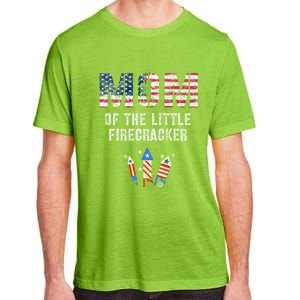 The Mom Of The Little Firecracker 4th Of July Expecting Great Gift Adult ChromaSoft Performance T-Shirt