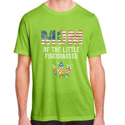 The Mom Of The Little Firecracker 4th Of July Expecting Great Gift Adult ChromaSoft Performance T-Shirt