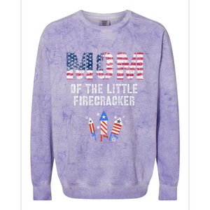 The Mom Of The Little Firecracker 4th Of July Expecting Great Gift Colorblast Crewneck Sweatshirt