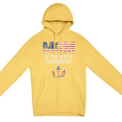 The Mom Of The Little Firecracker 4th Of July Expecting Great Gift Premium Pullover Hoodie