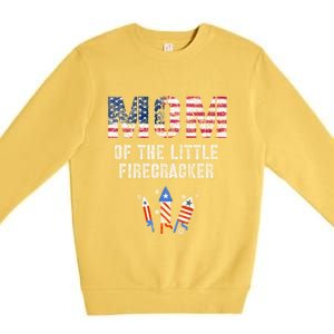 The Mom Of The Little Firecracker 4th Of July Expecting Great Gift Premium Crewneck Sweatshirt