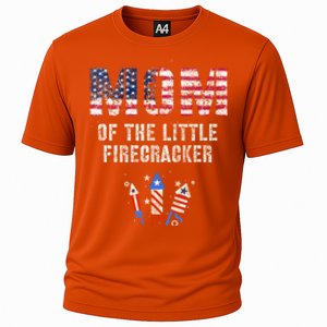 The Mom Of The Little Firecracker 4th Of July Expecting Great Gift Cooling Performance Crew T-Shirt