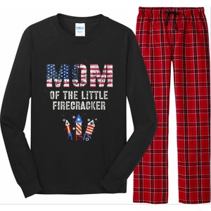 The Mom Of The Little Firecracker 4th Of July Expecting Great Gift Long Sleeve Pajama Set