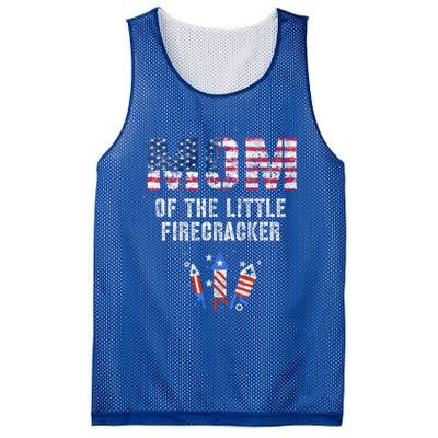 The Mom Of The Little Firecracker 4th Of July Expecting Great Gift Mesh Reversible Basketball Jersey Tank