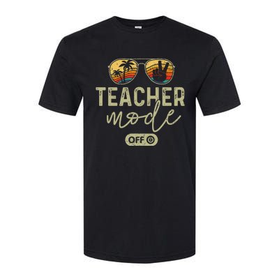 Teacher Mode Off Sunglasses Retro Sunset Summer Vacation Softstyle CVC T-Shirt