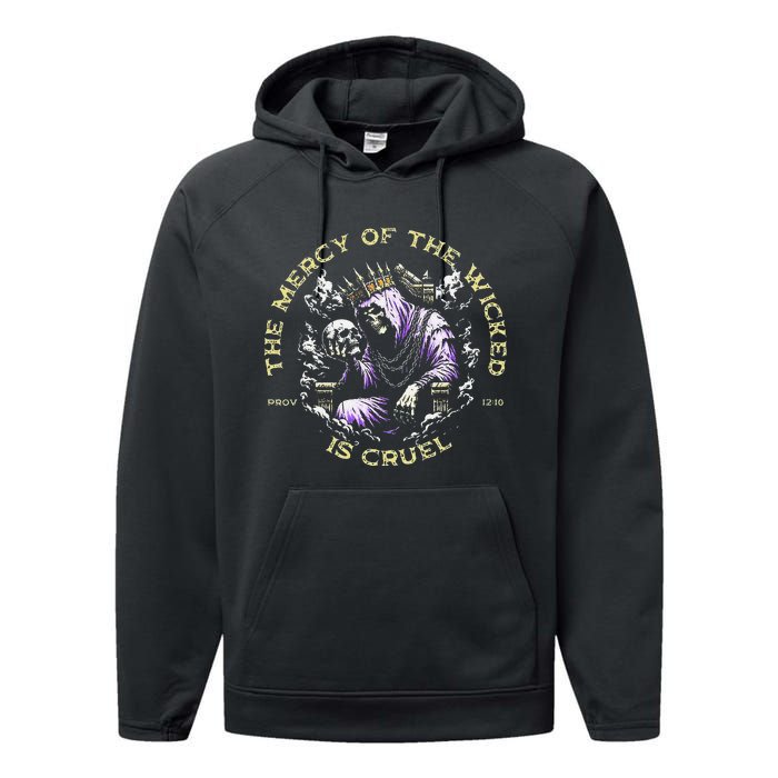 The Mercy Of The Wicked Is Cruel Performance Fleece Hoodie