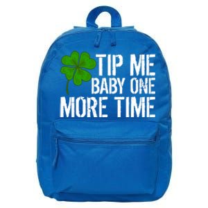 Tip Me One More Time Waiter Bartender St Patrick´s Day Funny Gift 16 in Basic Backpack