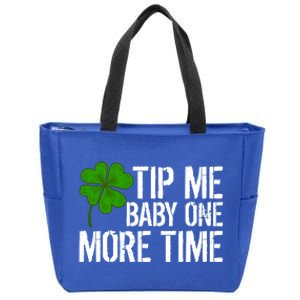 Tip Me One More Time Waiter Bartender St Patrick´s Day Funny Gift Zip Tote Bag