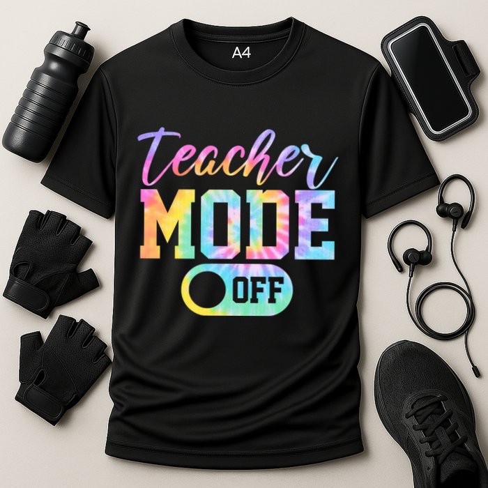 Teacher Mode Off Colorful Retro Performance Shirt