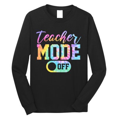 Teacher Mode Off Colorful Retro Long Sleeve Shirt