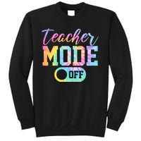 Teacher Mode Off Colorful Retro Sweatshirt